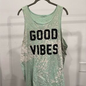 Good Vibes Mint Green Tank Top